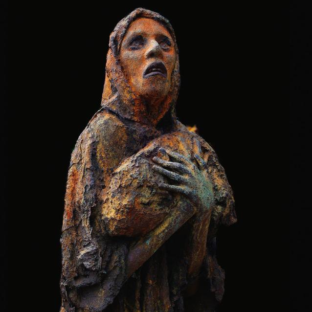 Fragment pomnika Famine Memorial w Dublinie, upamiętniającego ofiary wielkiego głodu w Irlandii w latach 1845–1849.