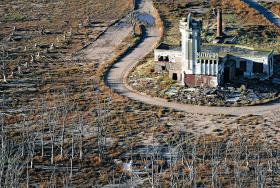 Nieźle zachowany budynek dawnej rzeźni.