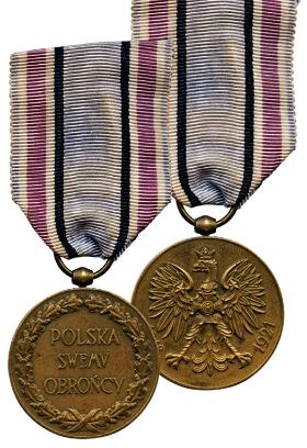 Medal „Polska swemu obrońcy” – dla uczestników walk o niepodległość i granice Rzeczpospolitej 1918-21.