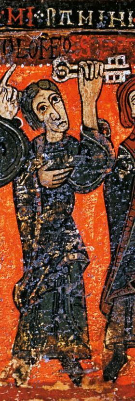 Św. Piotr na fresku.