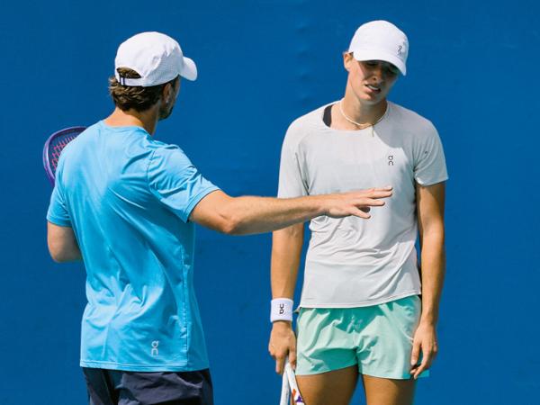 Iga Świątek i Wim Fissette