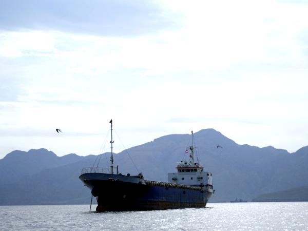 Statek w cieśninie Ormuz, 12 kwietnia 2026 r.