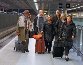 Rodzina de Védrines na dworcu w Oksfordzie