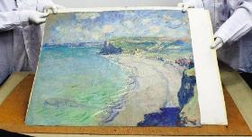 Claude Monet, „Plaża w Pourville” – obraz skradziony w 2001 r. Muzeum Narodowemu w Poznaniu.
