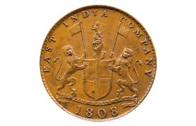 Brytyjskia moneta Kompanii Wschodnioindyjskiej z 1808 r.