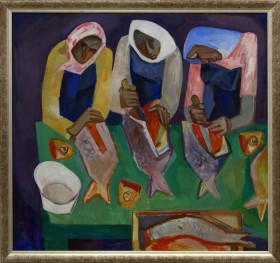 U Galiny Petrovej też dziewczyny pracujące, tyle że przy rybach