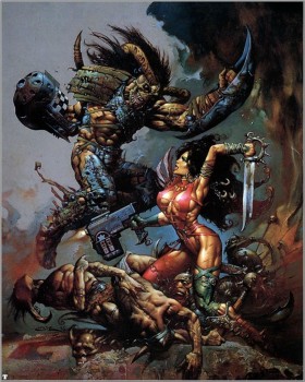 Julie, wojowniczka z animacji „Heavy Metal: F.A.K.K.2 - The Movie”, której Simon Bisley był współscenarzystą