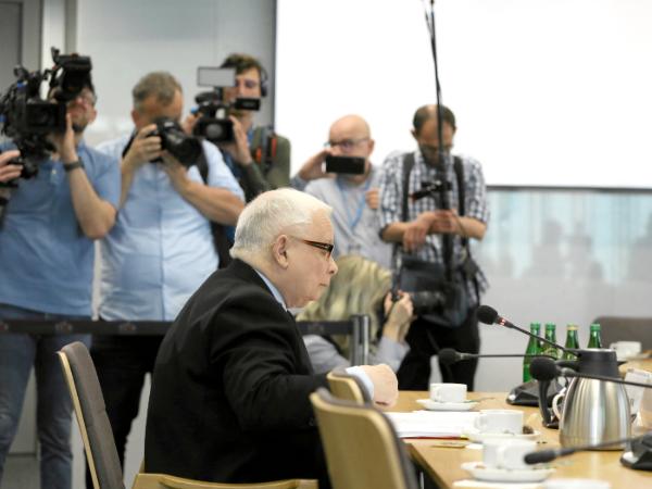 Jarosław Kaczyński przed komisją ds. wyborów kopertowych, 25 maja 2024 r.