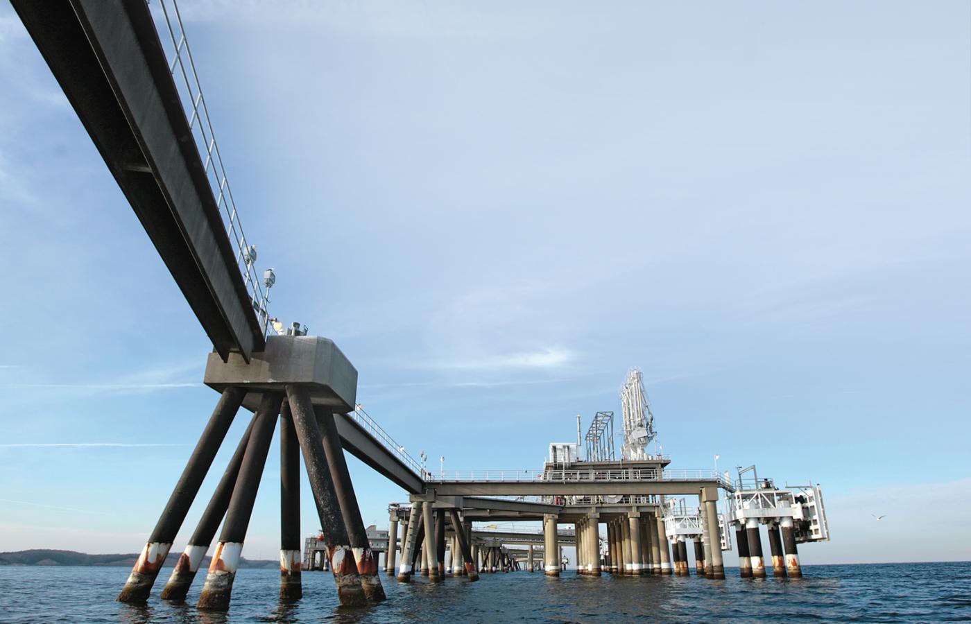 Terminal gazu LNG w Chespeake Bay w stanie Maryland. Przygotowany do importu, może posłużyć do eksportu amerykańskiego gazu.