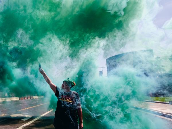 Protest zwolenników prawa do aborcji.