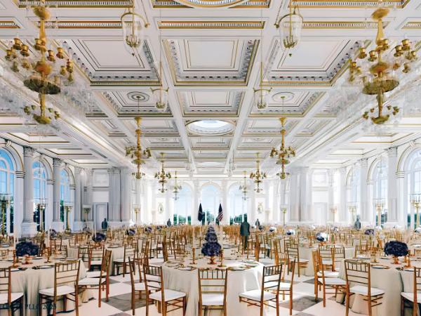 Projekt olbrzymiej sali balowej w Białym Domu według Trumpa