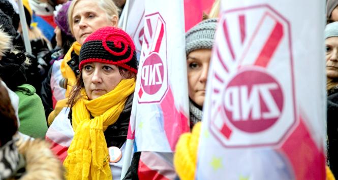 Demonstracja nauczycieli, Katowice, styczeń 2020 r.