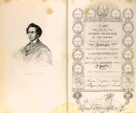 Marie-Antoine Carême, strony tytułowe „Kucharza paryskiego” z podobizną autora, II poł. XIX w.