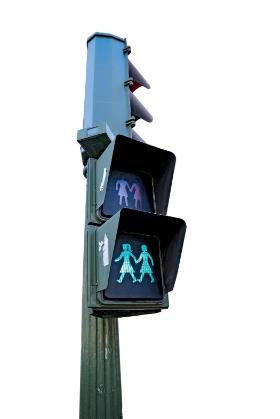 Kobieca sygnalizacja uliczna w Madrycie.