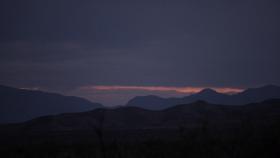 Trinity Site o zmroku.