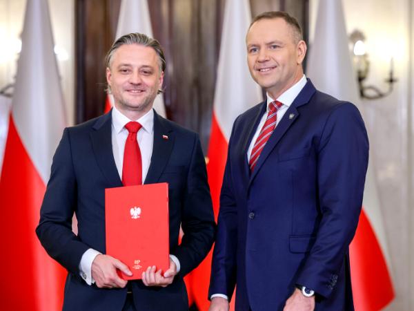 Nowy szef BBN Bartosz Grodecki i prezydent Karol Nawrocki