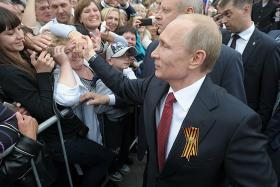 Pierwsza wizyta prezydenta Putina na Krymie po aneksji półwyspu. 9 maja 2014 r.