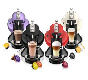 Ekspres NESCAFÉ® Dolce Gusto® Melody II to już klasyk. Jego kształt stał się jednym z symboli nowoczesnego designu. Kawę parzy pod profesjonalnym ciśnieniem 15 barów. Dostępny na dolce-gusto.pl. Cena: 399 zł.