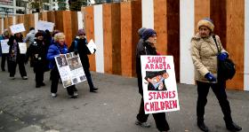 Protest przeciwko wojnie w Jemenie