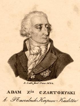 Książę Adam Czartoryski, komendant Szkoły Rycerskiej.