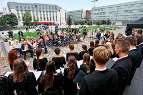 Narodowe Czytanie „Przedwiośnia” w Krakowie.