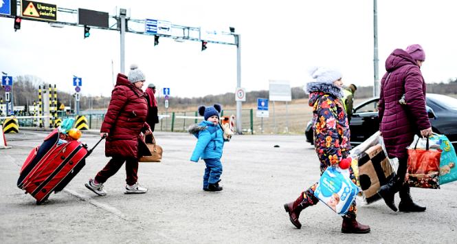 Przejście graniczne w Medyce, 28 lutego 2022 r.