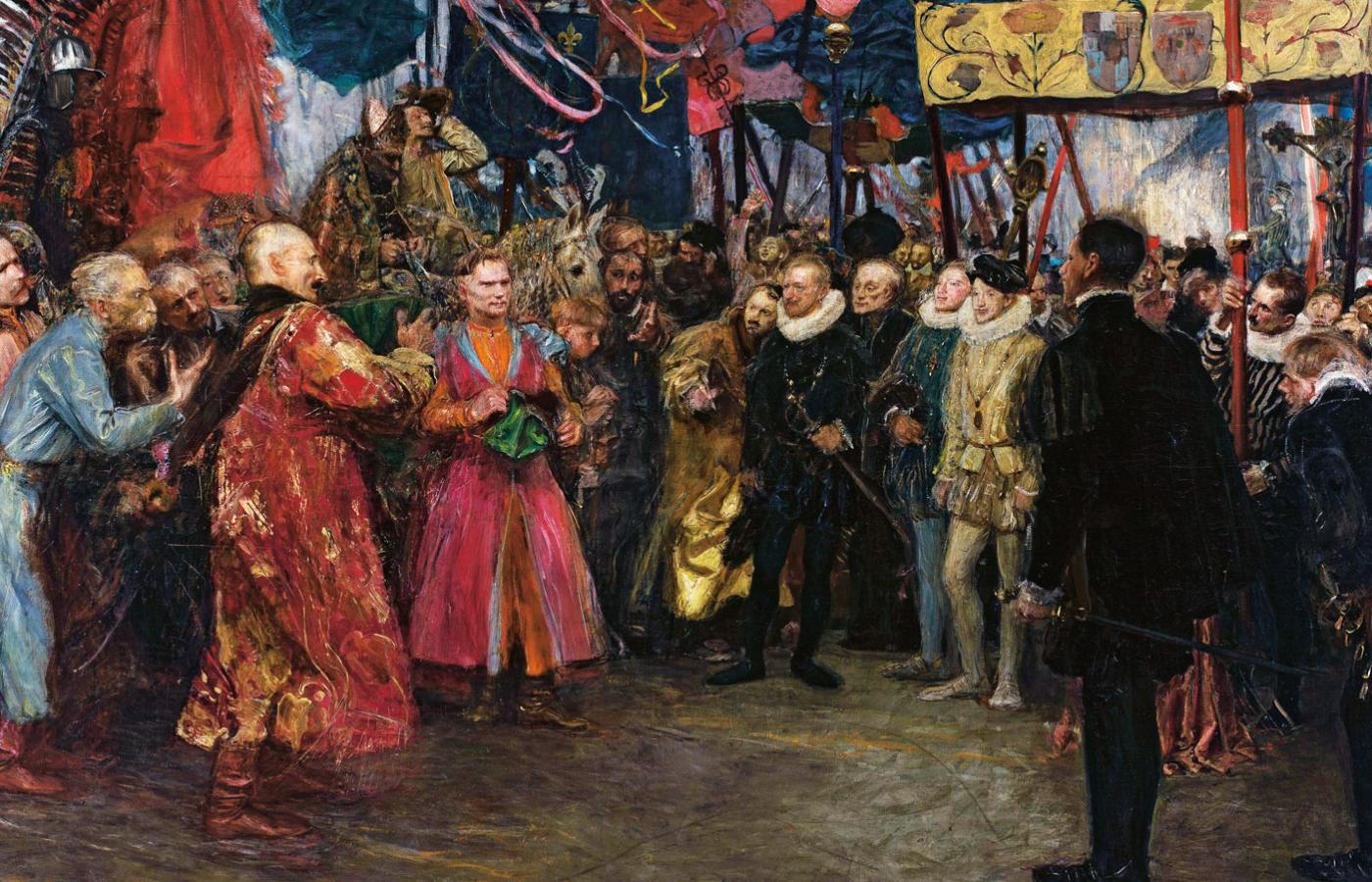 Poselstwo polskie u Henryka Walezego, obraz Teodora Axentowicza, 1910 r.