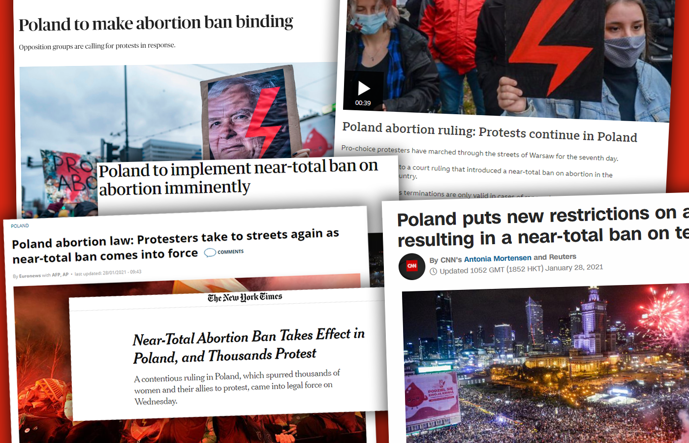 Zachodnie media o wyroku aborcyjnym w Polsce