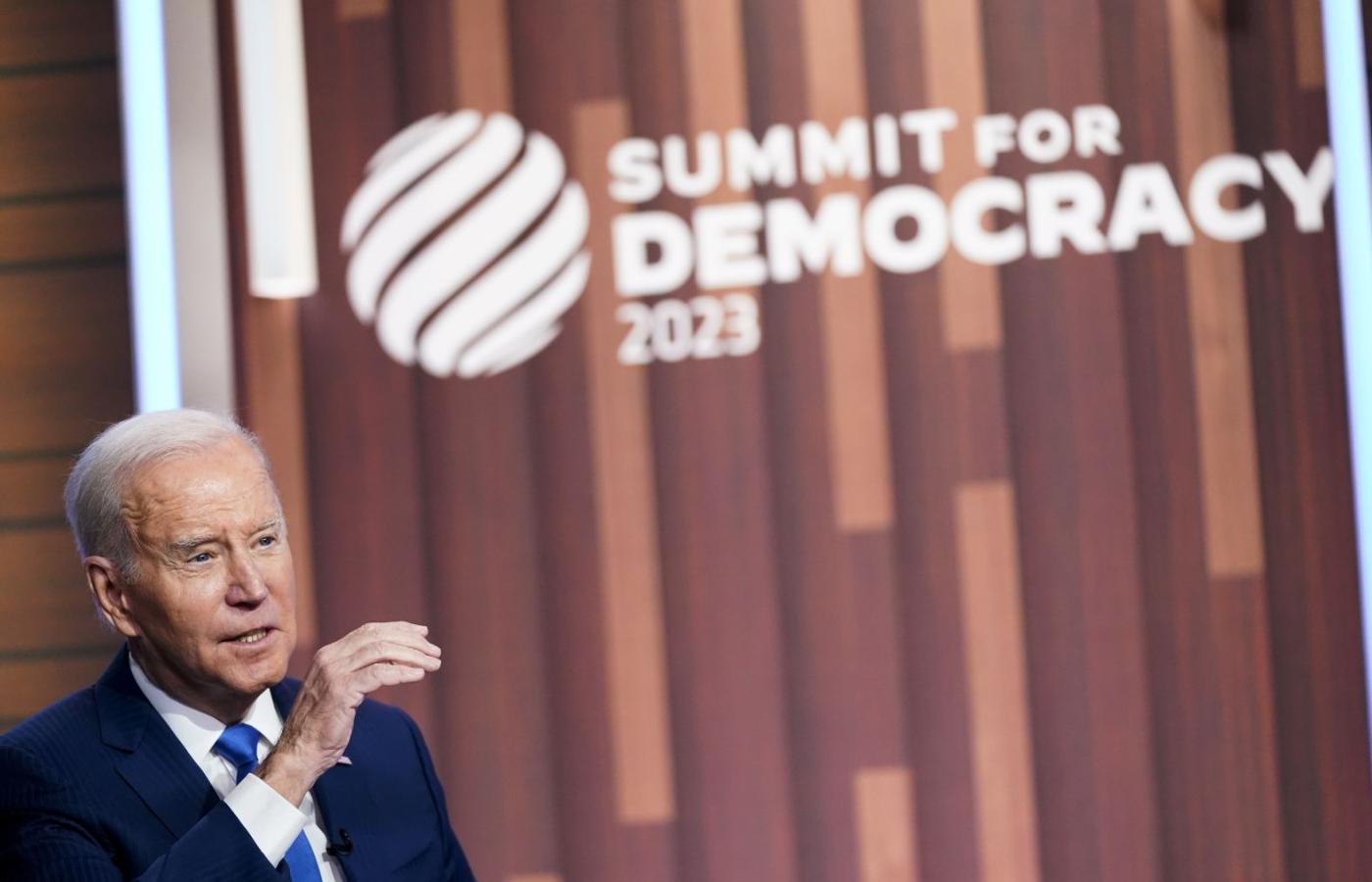 Joe Biden przemawia podczas wirtualnego Szczytu dla Demokracji, 29 marca 2023 r.