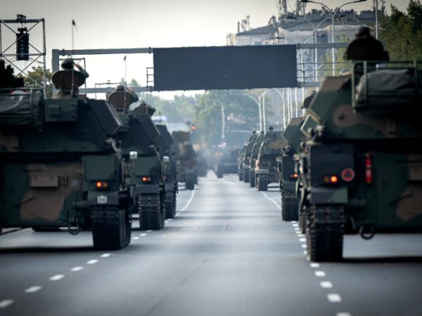 Próba generalna do defilady „Dziękujemy za Waszą służbę” z okazji Święta Wojska Polskiego, 10 sierpnia 2025 r. w Warszawie.