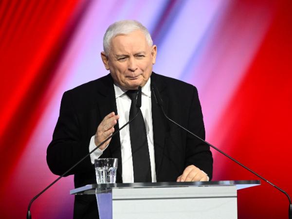 Jarosław Kaczyński na warszawskiej konwencji PiS.