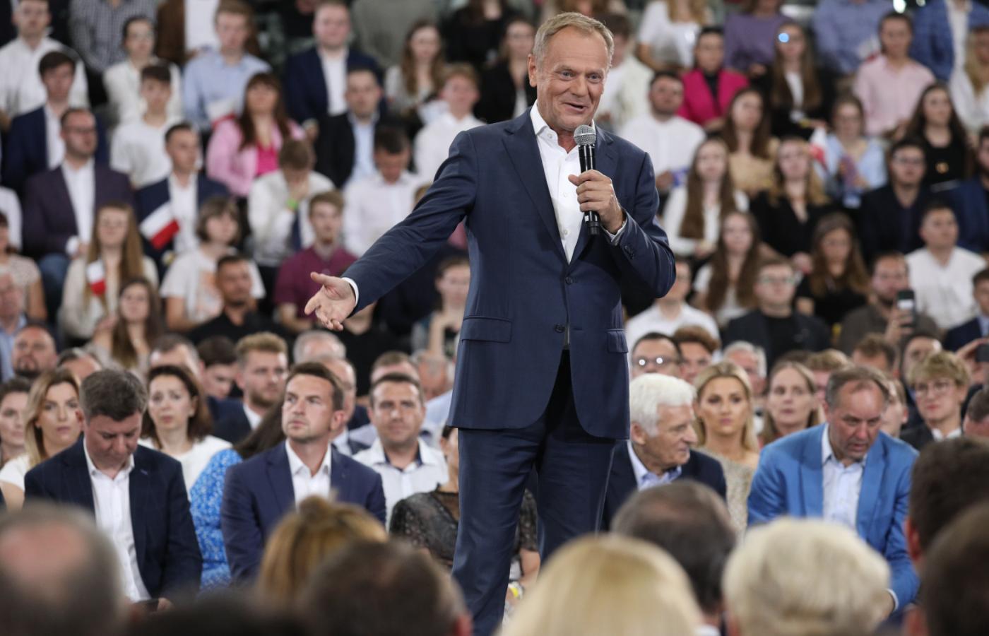 Donald Tusk podczas konwencji PO w Radomiu. 2 lipca 2022