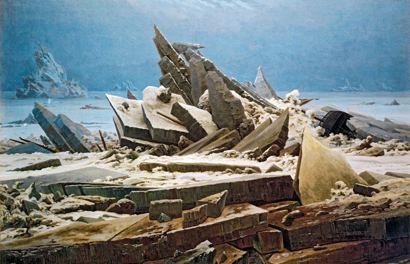 Tragiczny finał polarnej ekspedycji na obrazie „Morze lodu” Caspara Davida Friedricha, 1823-24 r.