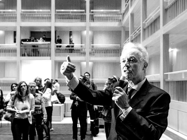 Jerzy Limon podczas otwarcia Gdańskiego Teatru Szekspirowskiego w 2014 r.