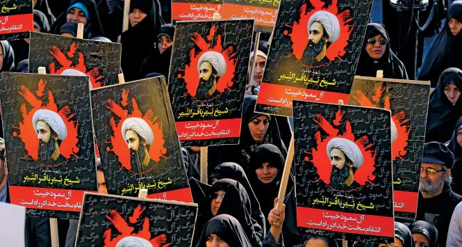 Masowy protest w Teheranie po wykonaniu wyroku śmierci na szyickim duchownym, skazanym przez władze Arabii Saudyjskiej