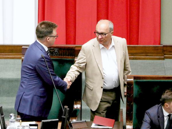 Marszałek Szymon Hołownia i wicemarszałek Włodzimierz Czarzasty