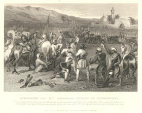 Rozbrajanie oddziału kawalerii.