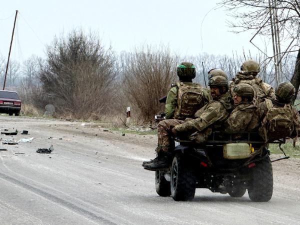 Ukraińscy żołnierze w pobliżu Pokrowska, 31 marca 2026 r.
