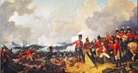 Bitwa pod Aleksandrią, obraz olejny z pocz. XIX w.