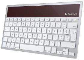 Klawiatura Logitech Wireless Solar (K760). Bezprzewodowa i designerska klawiatura do urządzeń Apple (tabletów, telefonów i Maców). Zasilana światłem, więc ekologiczna. W pełni naładowana bateria wystarczy na 3 miesiące pracy. Cena: 349,99 zł.