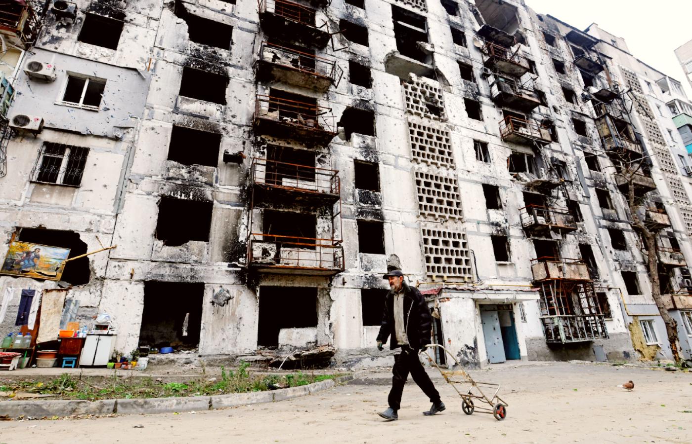 Zniszczenia w Mariupolu, 16 listopada 2022 r.