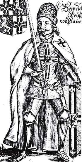 Wielki mistrz Henryk von Plauen, który uratował Zakon Krzyżacki przed walną klęską w wielkiej wojnie. Wizerunek z XVI w.