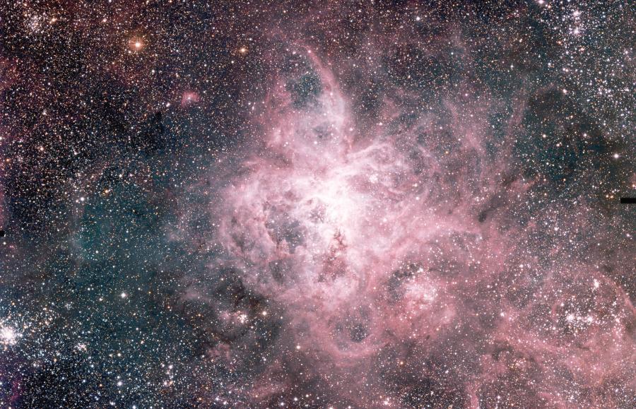 Mgławica 30 Doradus. Zdjęcie pochodzi z Very Large Telescope, należącego do Europejskiego Obserwatorium Południowego.