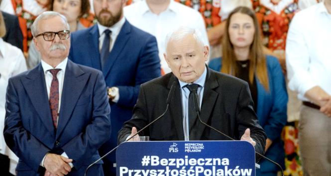 Jarosław Kaczyński na wiecu w Elblągu