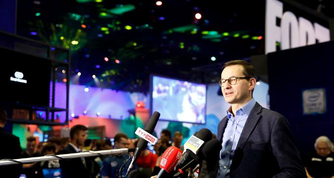 Mateusz Morawiecki podczas Intel Extreme Masters Katowice 2019