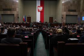 Sejm podjął uchwałę ws. powołania komisji śledczej do zbadania legalności Pegasusa. 17 stycznia 2024 r.