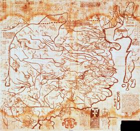 Historyczna mapa Chin z XVII wieku w dziele Michała Boyma. XVII w.