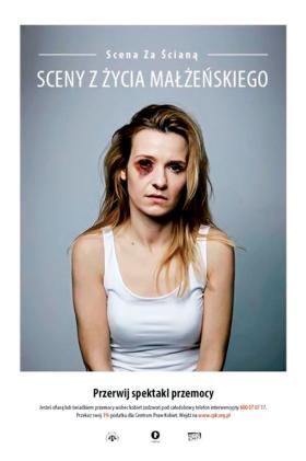 Jako jedne z pierwszych na celownik dostały się organizacje podejrzane o genderyzm. Na zdjęciu plakat antyprzemocowy Centrum Praw Kobiet.