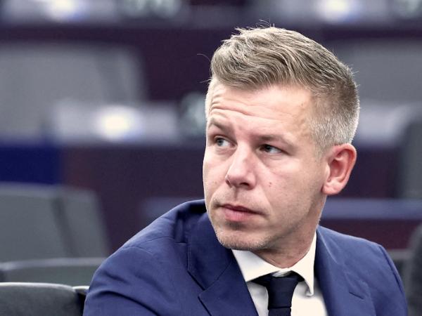 Péter Magyar podczas sesji Parlamentu Europejskiego w Strasburgu. 9 września 2024 r.