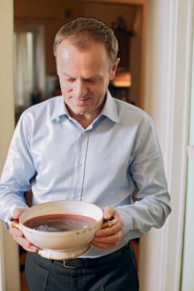 Donald Tusk w domu w Sopocie, 2009 r.